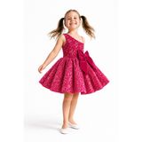 She Dress by Kübra Aksoy Kız Çocuk Fuşya Tek Omuz Payetli Abiye Elbise