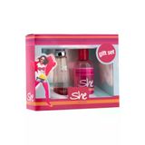 She Edt 50Ml+150Ml Body Mıst Women Gılf Set- Is Fun Pembe