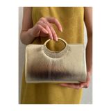 she poly Kadın Altın Halka Saplı Abiye Clutch Çanta