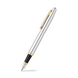 Sheaffer VFM 9422 Parlak Krom Dolma Kalem, Altın Kaplama Süslemeli - Orta