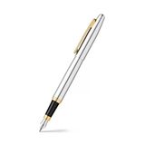 Sheaffer VFM 9422 Parlak Krom Dolma Kalem, Altın Kaplama Süslemeli - Orta