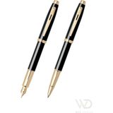 Sheaffer - WizDesign 100 Serisi Dolmakalem + Roller Parlak Siyah Altın Set ( İsme Özel Seçeneği - Hediyelik )