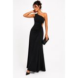 SHEBARA TEK OMUZ JESİCA YANI PENCERELİ MAXI PREMIUM ELBİSE
