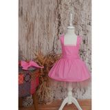 Shecco Babba Pembe Puantiyeli Kız Çocuk Tütü Elbise Bandana Takım 1-8 Yaş - 4 Yaş
