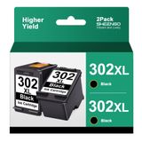 SHEENGO 2 set 302XL (F6U68AE) HP 302 XL 302 için Yazıcı Kartuşu Değiştirme Siyah Yeniden Üretilmiş Kartuşlar HP Officejet 3831 3833 5230 3830 5220 Envy 4520 4525 4527 Deskje 3636 3633 2130