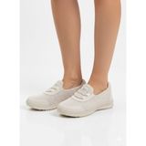 Sheenys Babet Bağcıksız Slip-On Sneaker - Rahat,nefes Alabilen, Hafif ve Günlük Spor Ayakkabı - Bej