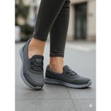 Sheenys Babet Bağcıksız Slip-On Sneaker - Rahat,nefes Alabilen, Hafif ve Günlük Spor Ayakkabı - Füme