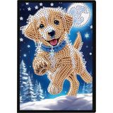 SHEGZHUC 14,5 x 21 cm Elmas Boyama Not Defteri A5 Boş Elmas Boyama Not Defteri Elmas Boyama Not Defteri Elmas Boyama Yapay Elmas Özel Taşlar Günlük, Kız Hediyeleri (Köpek Labrador)