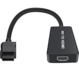 Sheiaier Wii Hdmi Adaptörü, HDMI Kablosu ile Wii Hdmi Dönüştürücü 3.5mm Ses ve HDMI Video Çıkışı 720/1080P Nintendo için Tüm Wii Ekran Modlarını Destekler (Siyah)
