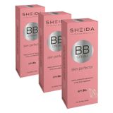 Sheida BB Krem SPF 30+ – Yüksek Kapatıcı, Mat İpeksi Bitiş, Cilt Tonu Eşitleyici, Uzun Süre Kalıcı, Vitamin C & E İçerikli 50 ml - Koyu (3 paketi)