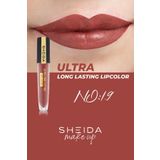 Sheida Long Lasting Uzun Süre Kalıcı Mat Likit Ruj - Yoğun Pigment & E Vitaminli Formül - No 19