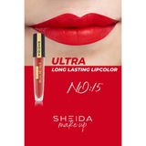 Sheida Long Lasting Uzun Süre Kalıcı Mat Likit Ruj - Yoğun Pigment & E Vitaminli Formül No:15