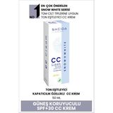 Sheida Snow White CC Krem 50 ml Tüm Cilt Tipleri İçin Koruyucu Etkiyle SPF 30+ Güneş Kremi
