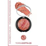 Sheida Terracotta Allık Pudra No:23 Işıltılı Mozaik Yapılı Bronzlaştırıcı ve Aydınlatıcı - Çok Renkli