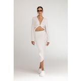 SHEISMONO Ultra Soft Anvelop Etek Ekru