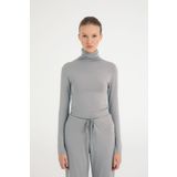 SHEISMONO Ultra Soft Balıkçı Yaka Bluz Açık Gri (Açık Gri/M)