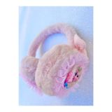 SHEKER HOME Elsa Frozen Pullu Peluş Soğuktan Koruyan Kız Çocuk Kulaklık - Pembe