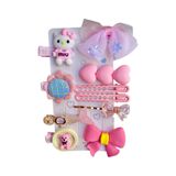 SHEKER HOME Kız Çocuk & Bebek Hello Kitty Pembe Toka Seti 10 Adet – Pens/Çıtçıt Saç Aksesuarı