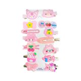 SHEKER HOME Kız Çocuk & Bebek Kuromi Pembe Pens/Çıtçıt Toka Seti 14 Adet – Karışık Saç Aksesuarı