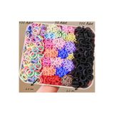 SHEKER HOME Kız Çocuk Mini Lastik Toka Seti 210 Adet – 2.2 cm Renkli & Siyah Saç Lastiği + Yıldız Çıtçıt Toka
