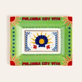 Shekou Renkli Porselen Dekoratif Tepsi 20x16x2.5 Cm