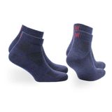 SHELDON QTR Çeyrek Kesim Merino Yünü Outdoor Yürüyüş Çorapları 2'li Paket Lacivert 43/46