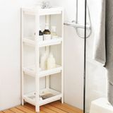 Shelf Unit Banyo Rafı Mutfak Rafı Balkon Rafı Organizer Raf Dolap - Beyaz