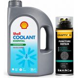Shell Coolant Antifriz (Mavi) 3 Litre + Lastik Tamir Kiti 400 ml - Diğer