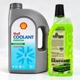 Shell Coolant Antifriz (Mavi) 3 Litre + Oto Şampuan 1000 Ml