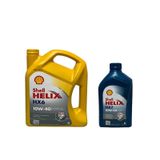 Shell Helix HX6 10W-40 4 lt + HX7 10W-40 1 lt Motor Yağı