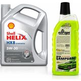 Shell Helix Hx8 Motor Yağı 5W-30 4 Litre + Oto Şampuan 1000 Ml