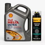 Shell Helix Ultra Pro Af 5W-30 5 Litre + Lastik Tamir Kiti 400 Ml