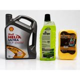Shell Helix Ultra Pro Af 5W-30 5 Litre + Oto Şampuan 1000 Ml + Yıkama Süngeri
