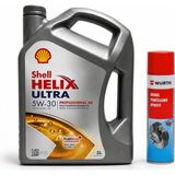 Shell Helix Ultra Pro Ag 5W-30 5 Litre + Würth Balata Spreyi 500 Ml