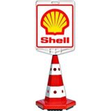 Shell Logo Çift Taraf Baskı Trafik Koni Seti Trafik Dubası