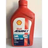 Shell Yağ 20/50 Advance 4t Ax3 Mineral 1 Lt Motosiklet Yağı - Çok Renkli