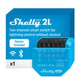 Shelly 2L Gen3 Wi-Fi Akıllı Röle Anahtarı, 2 Kanal 700W (Bypass), Nötrsüz, Gömme Montaj, 5W Üstü Yük Kontrolü, Alexa & Google Home, Hub Gerektirmez