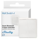 Shelly BLU Wall Switch 4 Stand-Alone – Bluetooth şalter, kablosuz, uzaktan kumanda, çoklu tıklama, şifreleme, uzun pil ömrü, Home Assistant ile uyumlu, iOS Android uygulaması