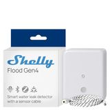 Shelly Flood Gen4 akıllı mat su sensörü, sızıntı sensörü kablolu, IP44, sel ve yağmur algılama, ayarlanabilir alarm seviyeleri, kaçak algılama, zamanlayıcı, Alexa, Google Home ve Zigbee