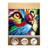 Shelly Pop Art Minik Karnaval Sayılarla Boyama Numaralı Tuval Tablo Seti (40x50 Cm Tuval+akrilik Boya+fırça)