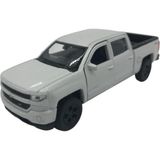Shem 1:38 Metal Çek Bırak Araba 2017 Chevrolet Silverado 43750D - Beyaz
