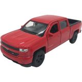 Shem 1:38 Metal Çek Bırak Araba 2017 Chevrolet Silverado 43750D - Kırmızı