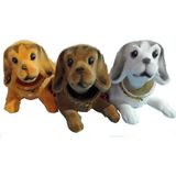 Shem 3 Adet Kafa Sallayan Köpek Araç Içi Aksesuar 17X9X7 cm Farklı Renklerde - Açık Kahverengi