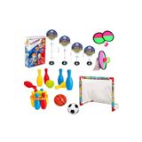 Shem Ayaklı Basketbol Potası&futbol Maç Kalesi&rengarenk Bowling&at Tut Yakala 4lü Oyun Seti