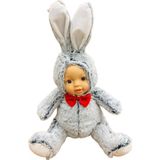Shem Bebek Yüzlü Peluş Tavşan 60 Cm Gri