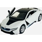 Shem Bmw I8 Coupe - 1/24 7İnch Beyaz Lisanslı Metal Model Araba Koleksiyon