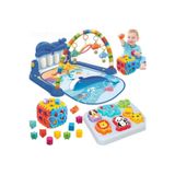 Shem Piyanolu Bebek Oyun Halısı Aynalı Müzikli Işıklı + 3D Hayvanlar Bultak Kare Eğitici Set
