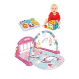 Shem Piyanolu Unicorn Bebek Oyun Halısı Aynalı Müzikli Işıklı 3D Hayvanlar Bultak Kare Eğitici Set