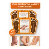 SheMask Ayak Maskesi Soyulan Peeling Maske Ayak Bakım Maskesi Ayak Bakımı Çorabı Ölü Deri Temizleyici 2x Set
