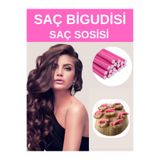 SheMask Bigudi Saç Sosisi Saç Bigudisi Isısız Saç Şekillendirme Seti Isısız Dalga ve Bukle Yapma Bigudi Seti